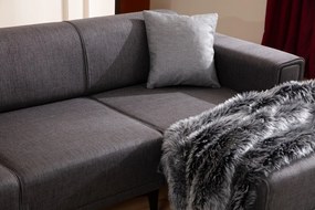 Sofá-Cama de Canto Horizon – Cinzento Escuro – 250x140 cm