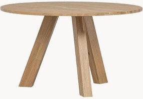 Mesa de jantar redonda em madeira de carvalho Rhonda