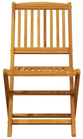 5 pcs conj. jantar dobrável para jardim madeira acácia maciça