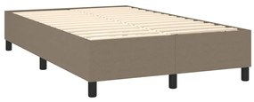 Estrutura de cama 120x200 cm tecido cinza-acastanhado