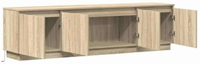 Armário para TV vidaXL com LED Carvalho Sonoma 180x38x49 cm Madeira en