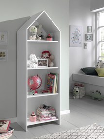 Conjunto 1 armario Guarda Roupa infantil + estante infantil coleção CASAMI Branco e Rosa