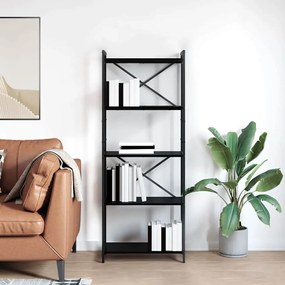 vidaXL Estante Carvalho Preto 60 x 30 x 155 cm Madeira processada