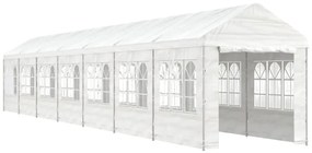 Gazebo com telhado 15,61x2,28x2,69 m polietileno branco