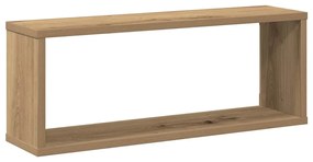 Prateleiras parede cubo 4 pcs deriv. madeira carvalho artisiano