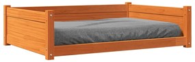 Cama para cães 105,5x75,5x28 cm madeira de pinho castanho mel