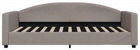 Sofá-cama c/ gavetão/gavetas 100x200cm tecido cinza-acastanhado