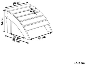 Repousa-pés branco ADIRONDACK Beliani
