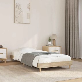 vidaXL Estrutura cama s/ colchão derivados de madeira carvalho sonoma