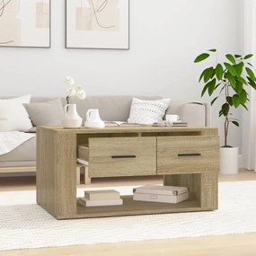 Mesa de centro 80x50x40 cm derivados madeira carvalho sonoma
