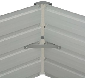 Canteiro de jardim elevado 129x129x46 cm aço galvanizado verde