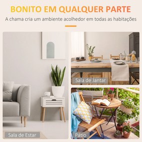 Lareira de Bioetanol de Pé 25x25x60cm Capacidade de 0,4L Combustão de 2 Horas Estufa de Bioetanol de Aço Inoxidável para Interior e Exterior Prata