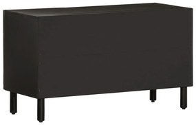 Móvel de TV 80x31x46 cm madeira de mangueira maciça preto
