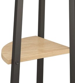 Unidade 3 pratel. de canto 45,5x31,5x120cm castanho-claro/preto