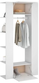 Armários de corredor 2 pcs derivados de madeira branco