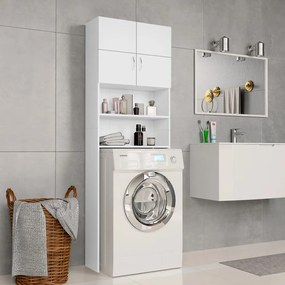 800027 vidaXL Armário máquina de lavar roupa 64x25,5x190 cm aglomerado branco