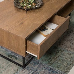 Conjunto de Mobiliário de Sala de Estar Laxus – Nogueira/Preto – Unida
