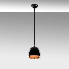 Chandelier Mugo – Preto e Dourado – 17 x 17 cm