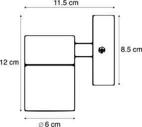 Candeeiro de parede exterior em aço IP44 - Solo