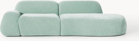Módulo com chaise longue em teddy Wolke (3 lugares)