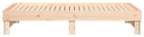 Estrutura sofá-cama de puxar 2x(90x190) cm pinho maciço