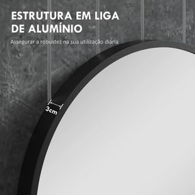 Espelho Casa de Banho Ovalado 40x70 cm Espelho Decorativo de Parede co
