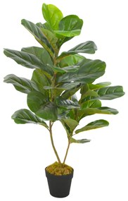 Planta figo folhas de violino artificial com vaso 90 cm verde