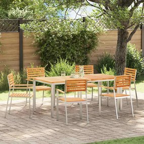 vidaXL Conjunto de Jantar de Jardim 7 pcs