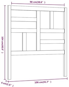 Cabeceira de cama 106x4x104 cm pinho maciço branco