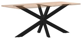 Perna mesa jantar aranha forma 150x78x(72-73) cm aço preto