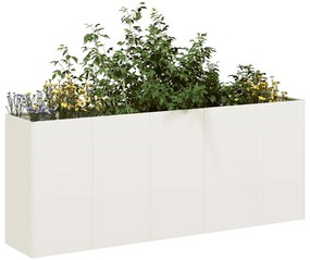 Vaso floreira 200x40x80 cm aço laminado a frio branco