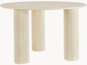 Mesa de jantar redonda em madeira de manga Dacca