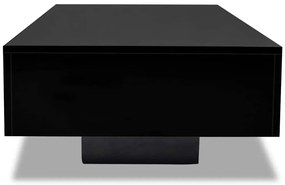 Mesa de centro em preto brilhante