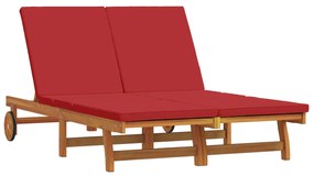 vidaXL Espreguiçadeira 2-pessoa Castanho 63 x 199 x 85 cm