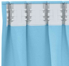 Cortinas com cortinas 2 pcs Azul claro 225 x 140 cm Poliéster