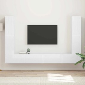 vidaXL Conjunto de móvel de TV 8 pcs Branco Brilhante
