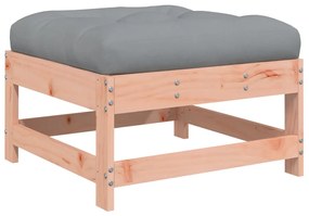 10 pcs conj. lounge jardim c/ almofadões madeira douglas maciça