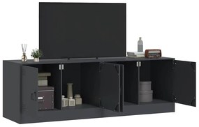 Móveis de TV 2 pcs 67x39x44 cm aço antracite