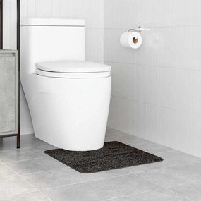Tapete de Banho U-Shaped Cinza Escuro 50x50 cm Polipropileno Antiderra