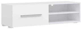 Armários de parede/unidade p/TV com luz LED, 5 pcs, branco