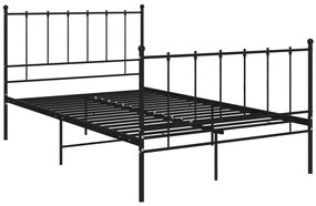 Estrutura de cama 120x200 cm metal preto