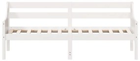 Sofá-cama sem colchão 90x190 cm madeira de pinho maciça branco