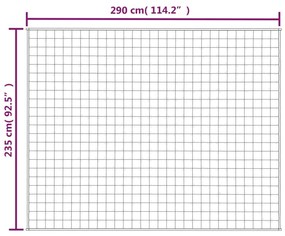 Manta pesada 15 kg 235x290 cm tecido azul