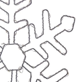 Conjunto de 3 flocos de neve prateados com LED 30/39/50 cm LOHELA Beliani