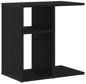 Mesa de Apoio vidaXL Preta em Madeira de Carvalho 50x30x50 cm