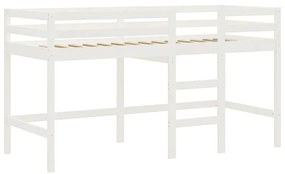 Cama alta p/ criança c/ cortinas 90x190 cm pinho maciço rosa