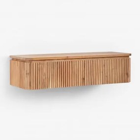 Consola De Parede Para Entrada 80x30 Cm Em Madeira De Acácia Biljandi Castanho Acácia Rústico - Sklum