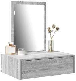 Mesa de Maquiagem Suspensa em Cinza Sonoma, 60x40x70 cm