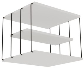 Mesa de Apoio Lifon – Branco/Preto – 50x33x40 cm