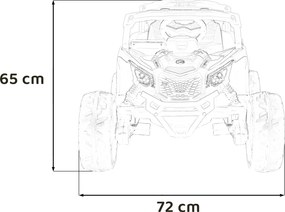 Buggy elétrico para Crianças ATV CAN-AM Maverick 24V 4×4 Rodas Espuma EVA, Assento couro ecológico Preto, Caqui